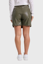Falda Mujer Con Cinturón Verde