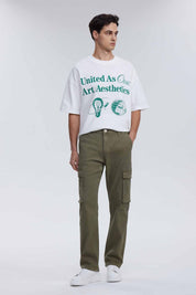 Jeans Hombre Cargo Lavado Verde