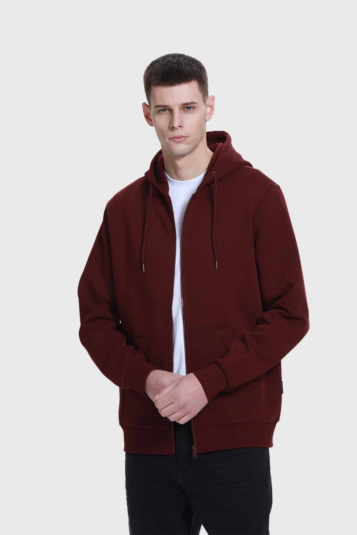 Polerón Hombre Basic Burdeo