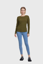 Polera Mujer Crep Textura Verde