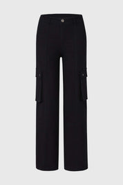 Pantalón Niña Wide Leg Cargo Negro
