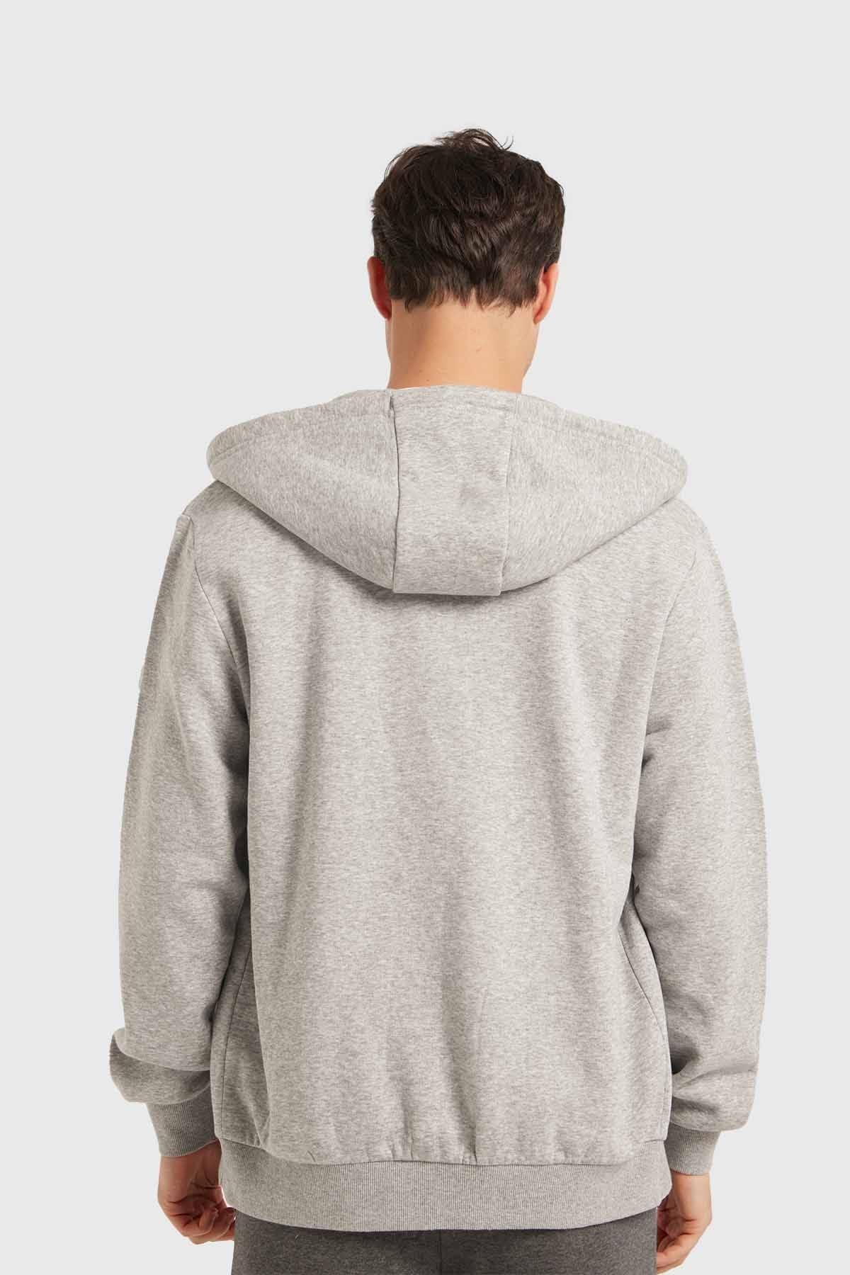 Polerón Hombre Hoodie Básico Gris