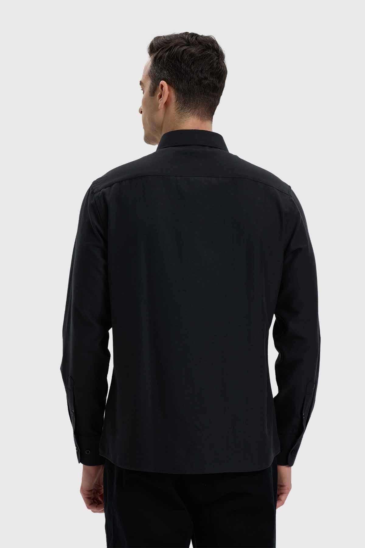 Camisa Hombre Oxford Negro