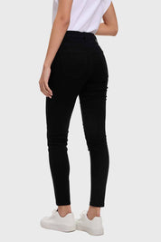Jeans Mujer Skinny Ojetillo Negro