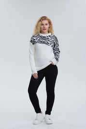 Sweater Mujer Print Crudo