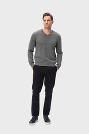 Sweater Hombre Cuello V Básico Marengo