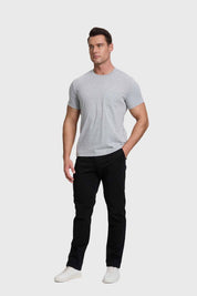 Polera Hombre Básica Con Bolsillo Gris