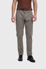 Pantalón Hombre Chino Cinturón Gris