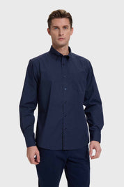 Camisa Hombre Mini Print Azul