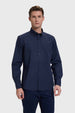 Camisa Hombre Mini Print Azul