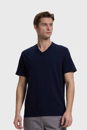 Polera Hombre Casual Básica Azul