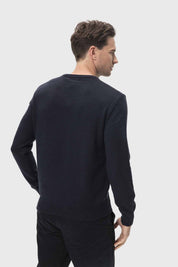 Sweater Hombre Cuello V Básico Azul