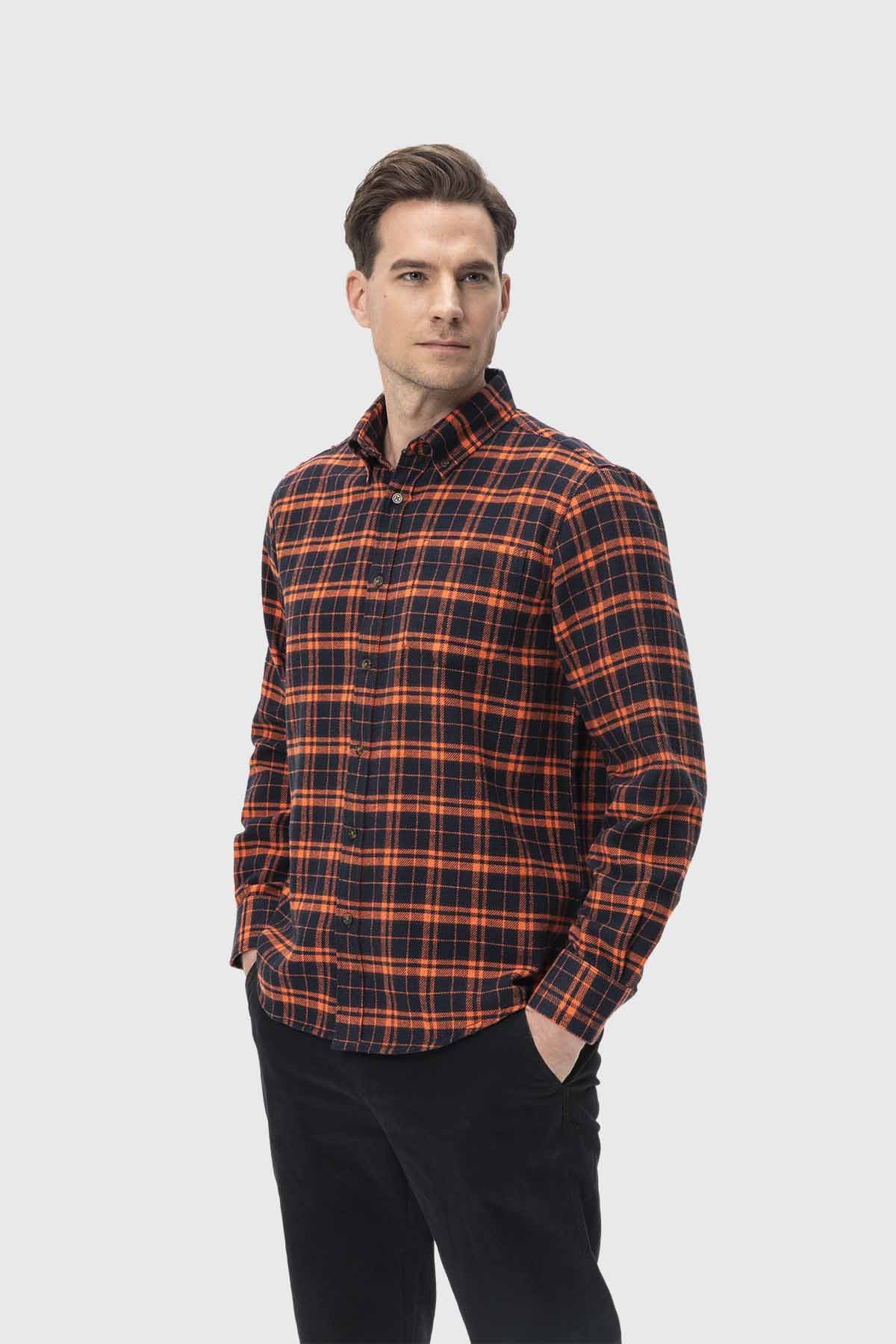 Camisa Hombre Básica Naranjo