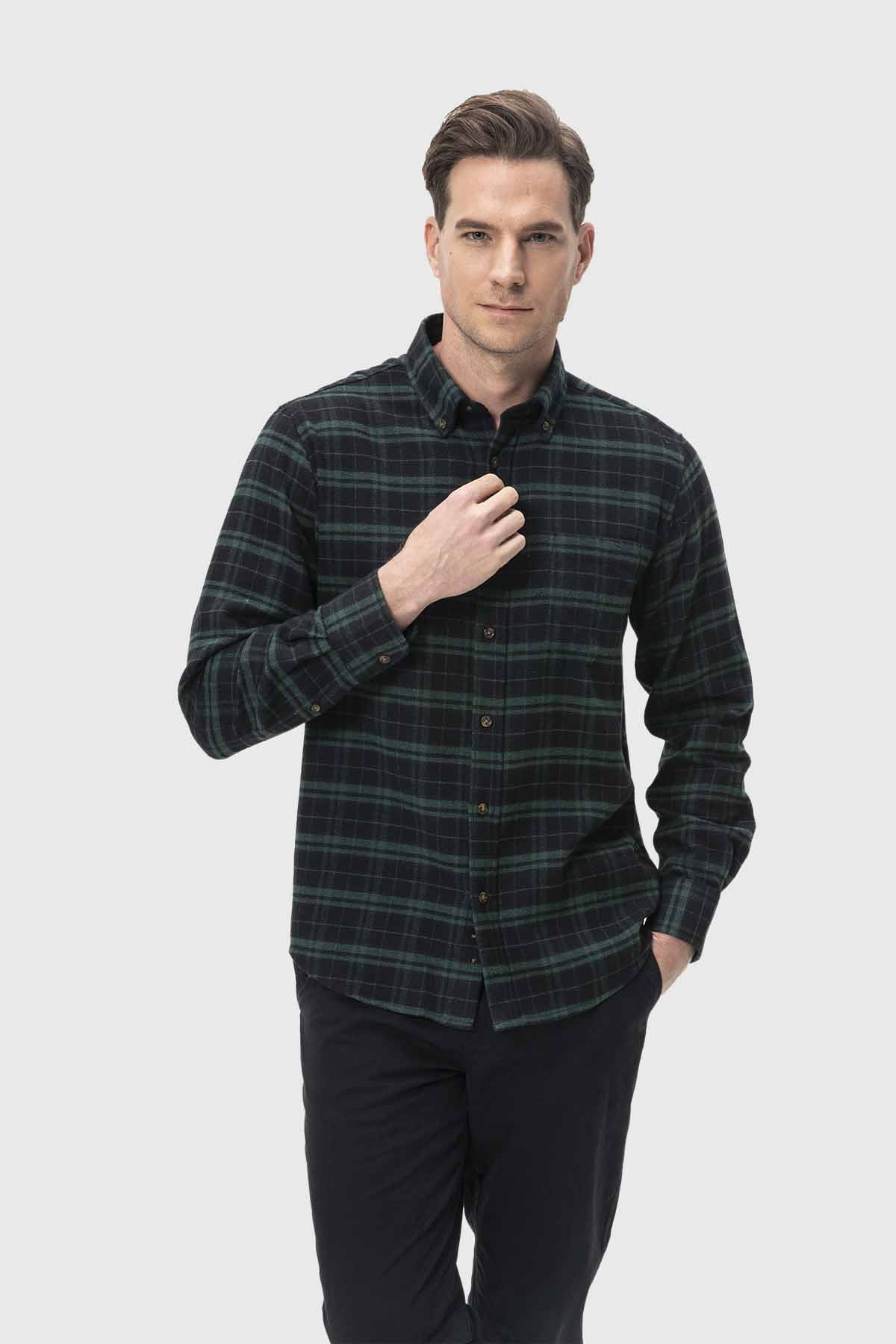 Camisa Hombre Básica Verde