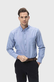 Camisa Hombre Oxford Azul