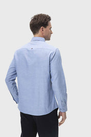 Camisa Hombre Oxford Azul