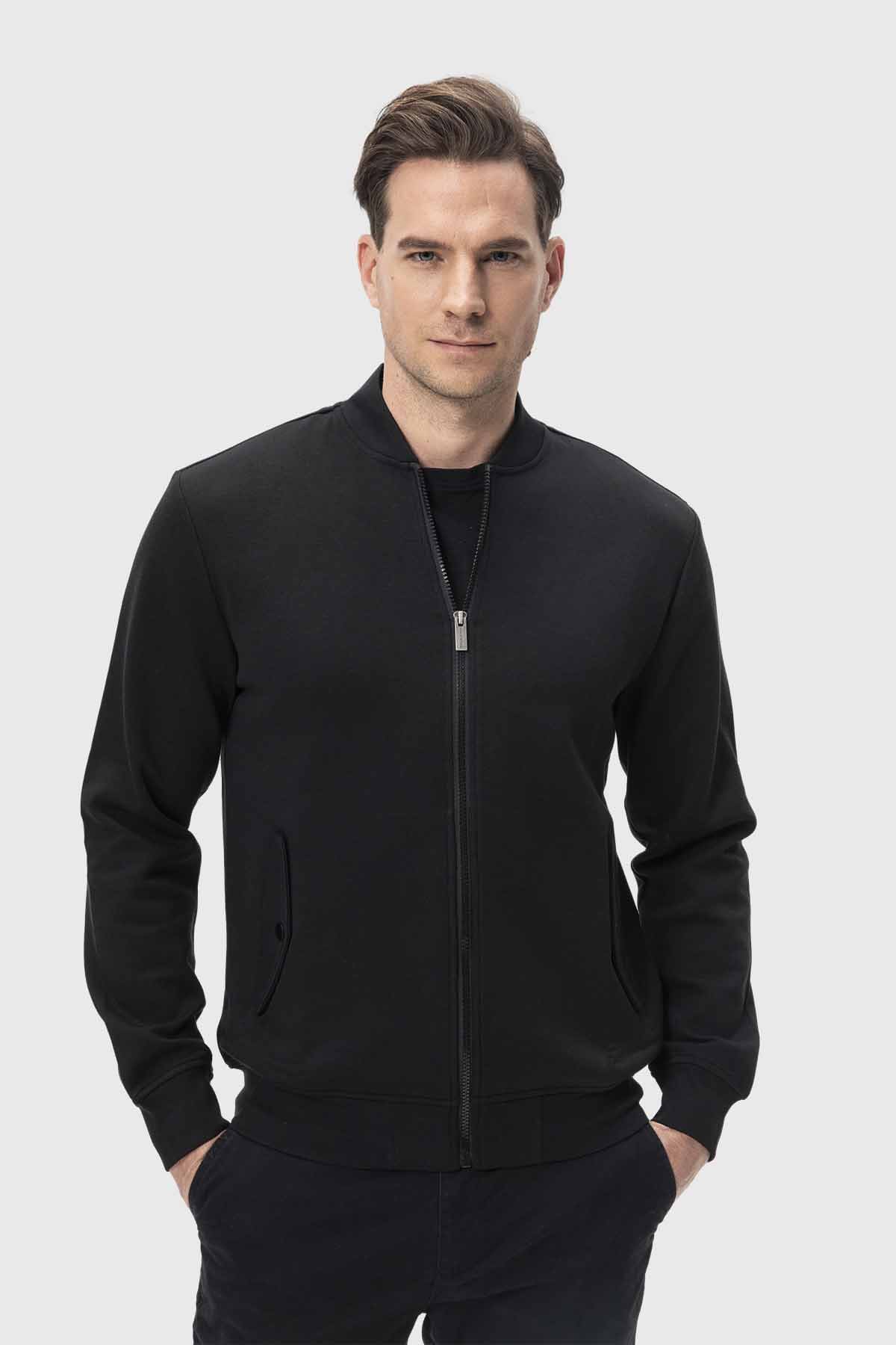 Polerón Hombre Bomber Negro