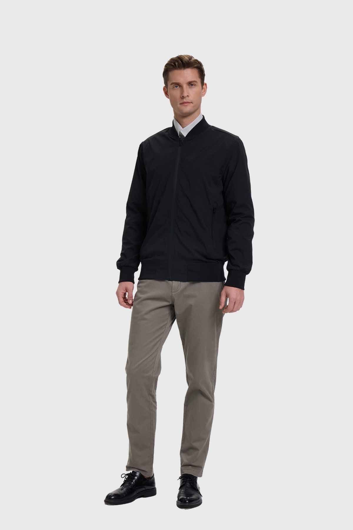 Chaqueta Hombre Bomber Negro