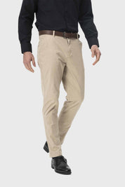 Pantalón Hombre Chino Cinturón Beige