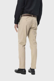 Pantalón Hombre Chino Cinturón Beige