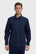 Camisa Hombre Doble Bolsillo Azul