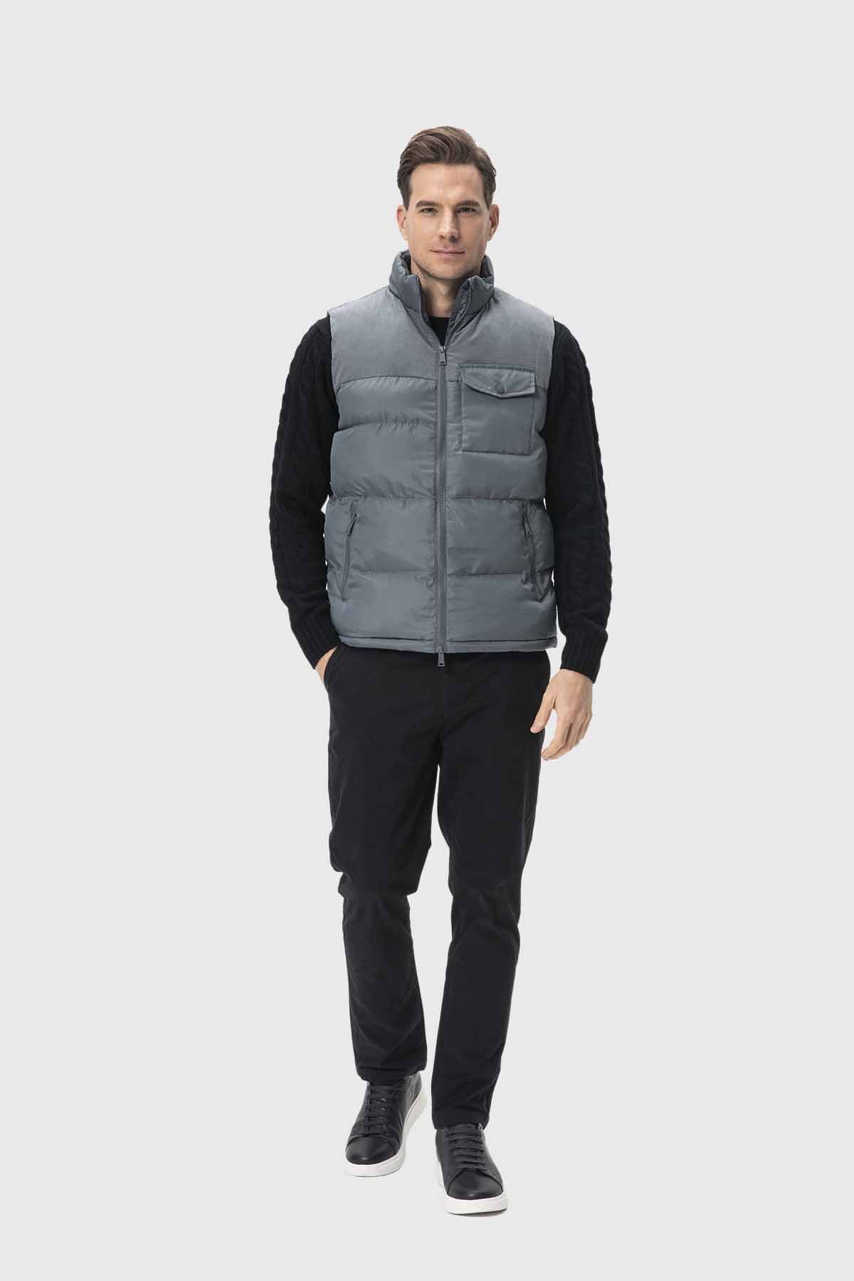 Parka Hombre Con Bolsillo Gris