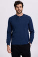 Polera Hombre Tres Botones Azul