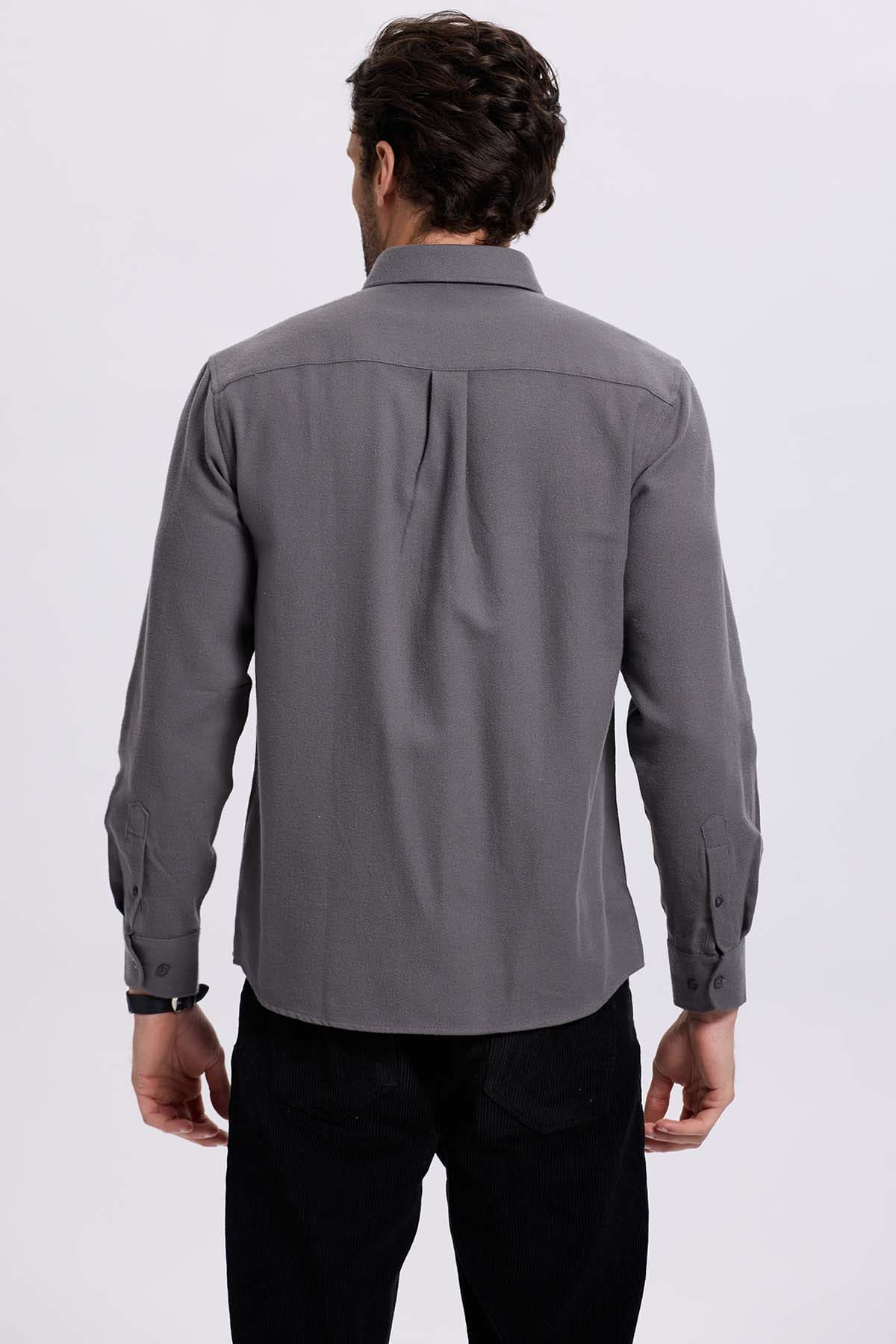 Camisa Hombre Franela Gris Gris / XXL