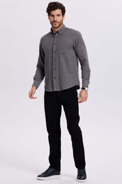 Camisa Hombre Franela Gris Gris / XXL