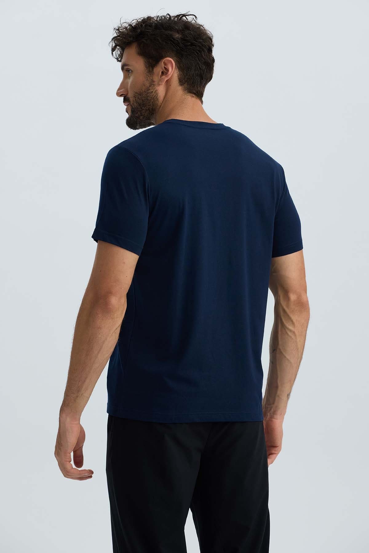 Polera Hombre Básica Azul Azul / XXL