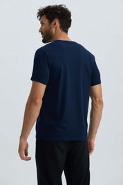 Polera Hombre Básica Azul Azul / XXL