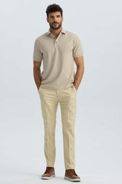 Polera Hombre Textura Beige Beige / XXL