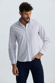 Camisa Hombre Cuadros Palo Rosa Rosado / XXL