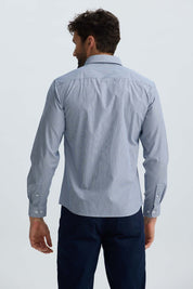 Camisa Hombre Rayas Azul Marino Azul / XXL