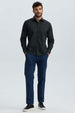 Camisa Hombre Cuello Italiano Negro Negro / XXL