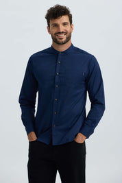 Camisa Hombre Premium Azul Denim Azul / XXL