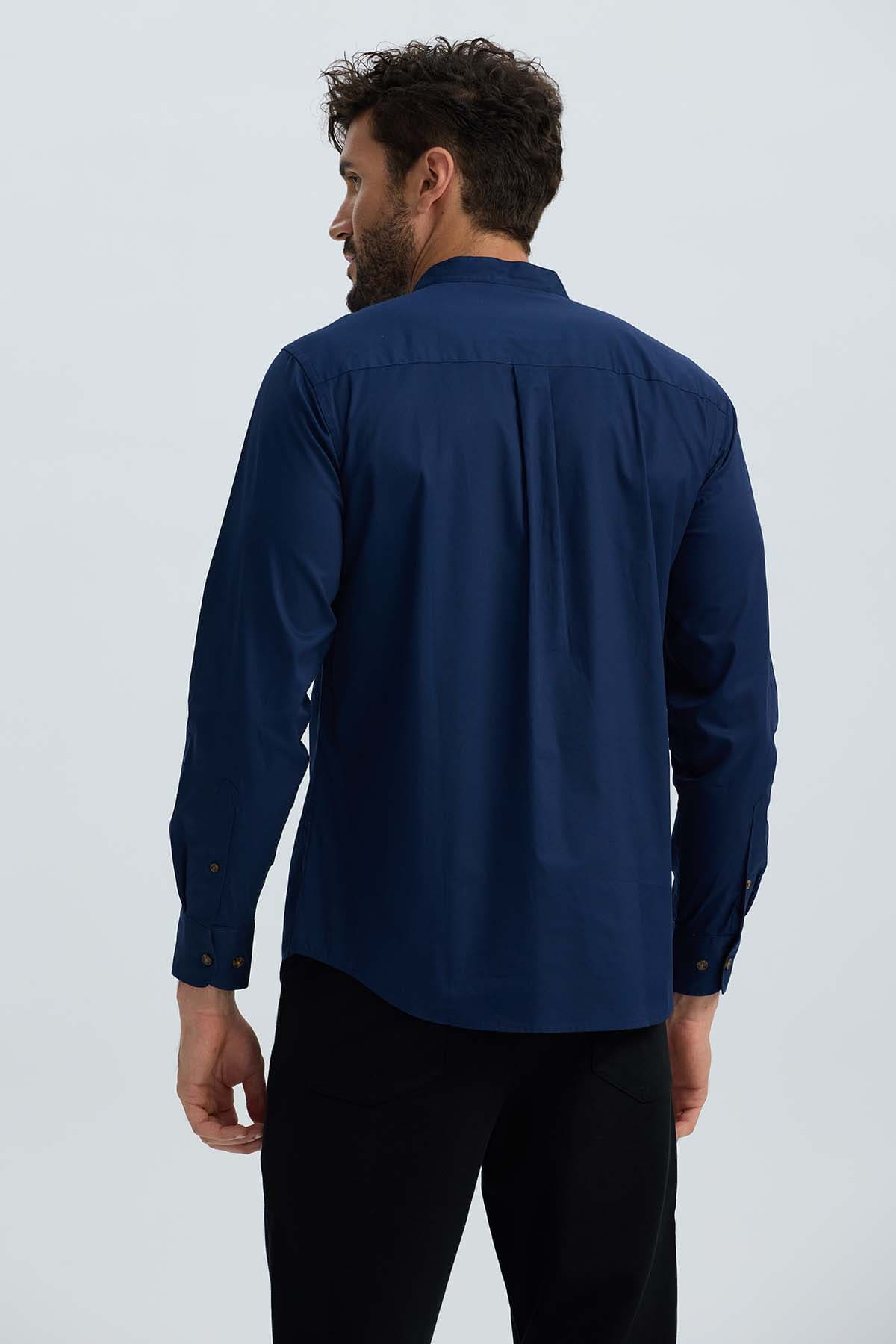 Camisa Hombre Premium Azul Denim Azul / XXL