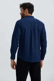 Camisa Hombre Premium Azul Denim Azul / XXL