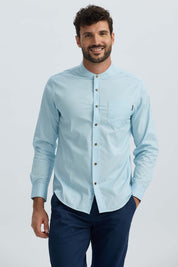 Camisa Hombre Premium Celeste Azul / XXL