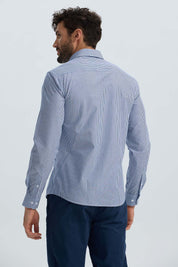 Camisa Hombre Moda Azul Marino Azul / XXL