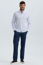 Camisa Hombre Moda Blanco Blanco / XXL