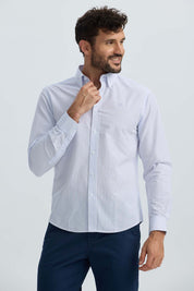 Camisa Hombre Moda Blanco Blanco / XXL