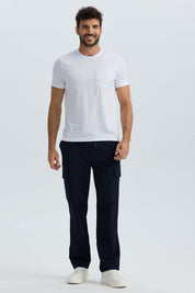 Pantalón Hombre Cargo Casual Slim Azul Marino Azul / 54