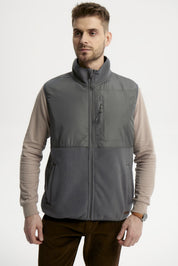 Polar Hombre Cuello Con Cierre Gris