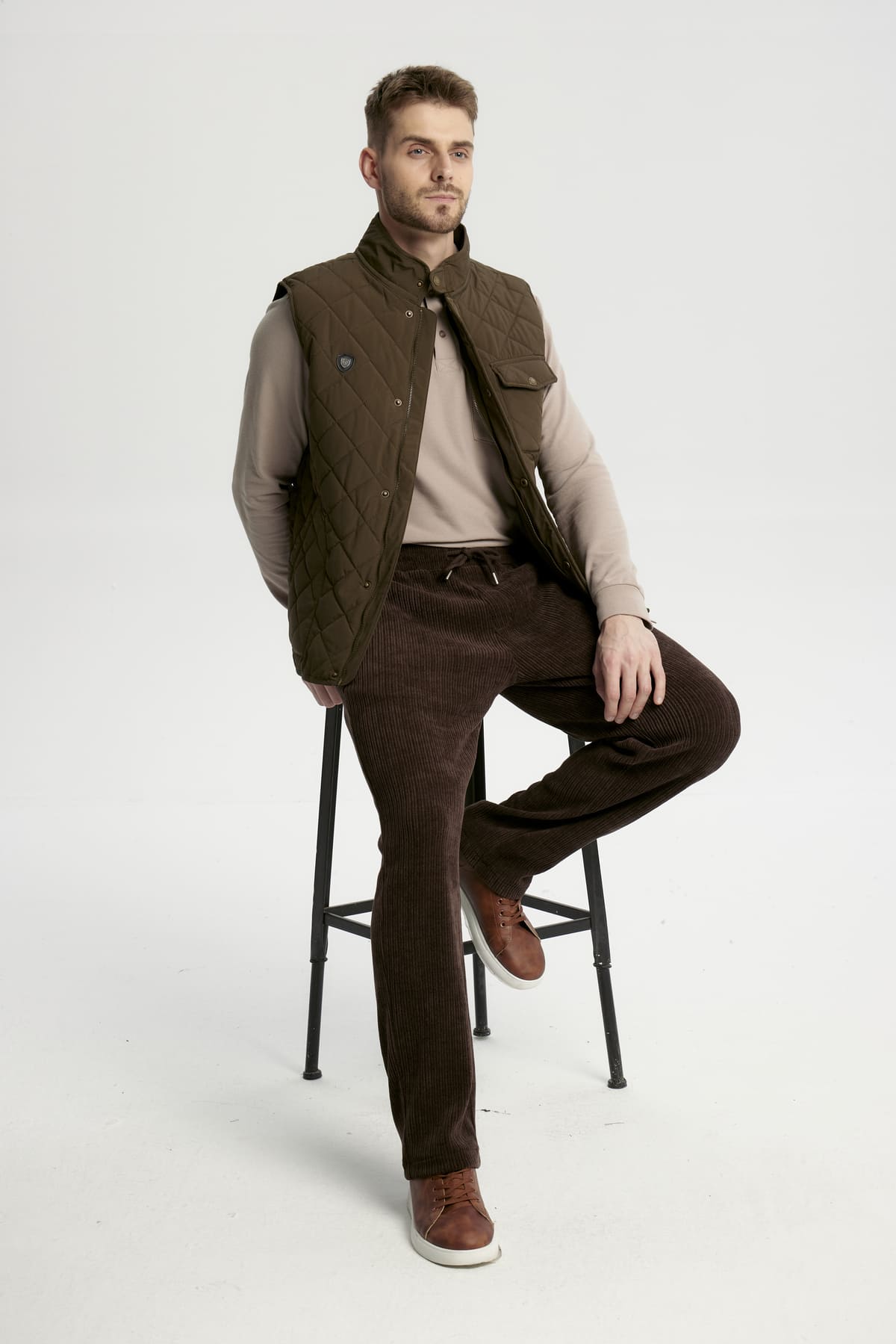 Parka Hombre Slim Verde Oliva