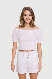 Blusa Escote Bardot Blanco