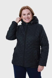 Parka Mujer Con Bolsillo Negro