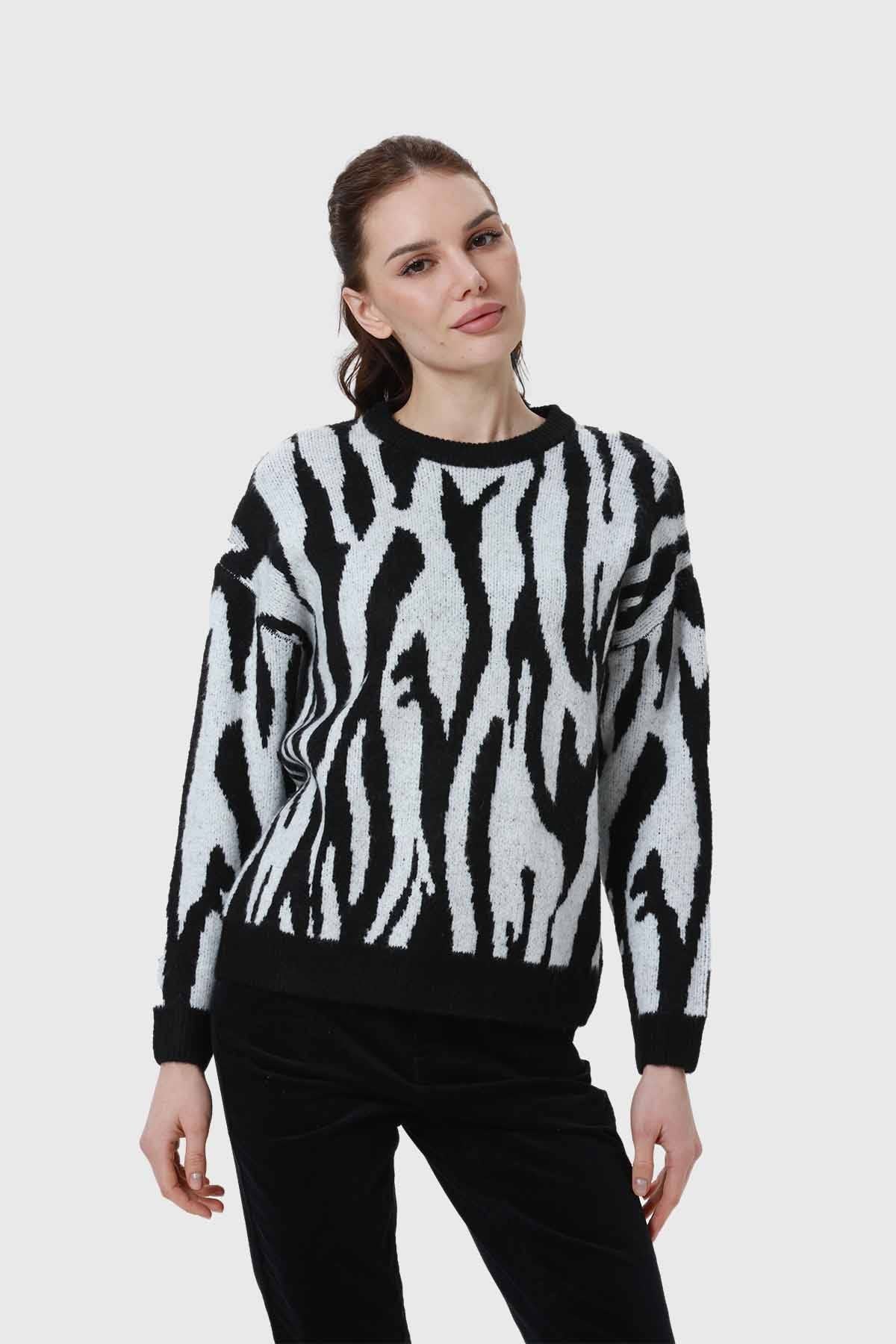 Sweater Mujer Print Negro