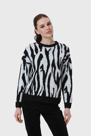 Sweater Mujer Print Negro