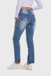 Jeans Mujer Flo Recto Azul